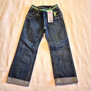 Gymboree girls 4T Flower Showers line jeans with adjustable waist, HTF NWT